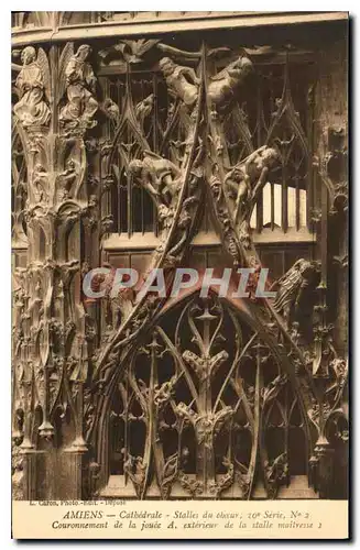 Ansichtskarte AK Amiens Cathedrale Stalles du Choeur Cournnement de la jouce