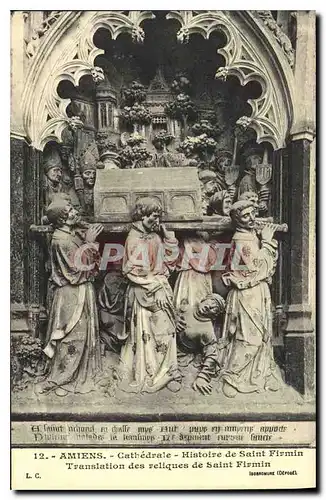 Cartes postales Amiens Cathedrale Histoire de Saint Firmin Tranlation des reliques de Saint Firmin