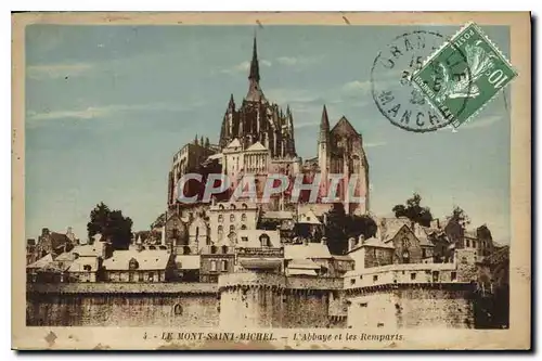 Cartes postales Le Mont Saint Michel l'Abbaye et les Remparts
