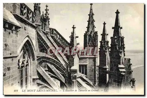 Cartes postales Le Mont Saint Michel l'Escalier de Dentelle en Granit