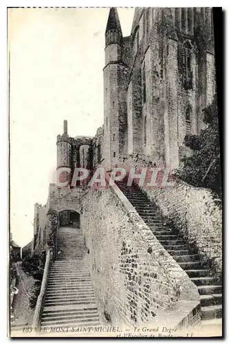 Ansichtskarte AK Le Mont Saint Michel Le Grand Degre