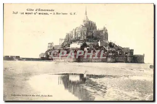 Ansichtskarte AK Cote d'Emeraude Le Mont Saint Michel A mer basse