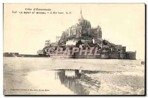 Cartes postales Cote d'Emeraude Le Mont Saint Michel A mer basse