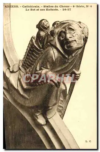 Cartes postales Amiens Cathedrale Stalles du Choeur Le sos et ses Enfants