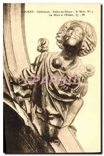 Cartes postales Amiens Cathedrale Stalles du Choeur La Mere et l'Enfant