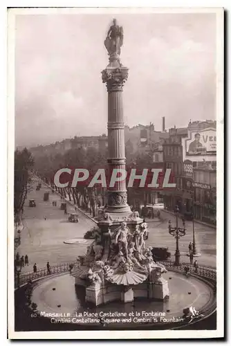 Cartes postales Marseille La Place Castellane et la Fontaine