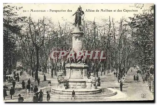 Cartes postales Marseille Perspective des Allees de Meilhan et des Capucines