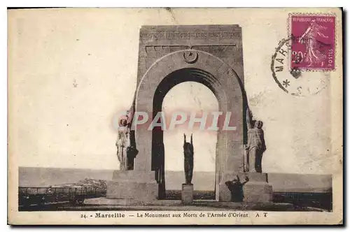 Cartes postales Marseille Le Monument aux Morts de l'Armee d'Orient