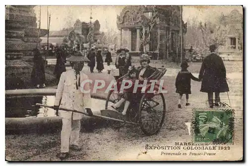 Cartes postales Marseille Exposition coloniale 1922 Promenade en Pousse Pousse