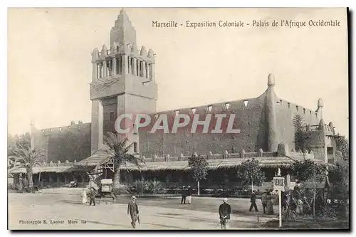 Ansichtskarte AK Marseille Exposition Coloniale Palais de l'Afrique Occidentale