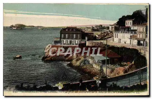 Ansichtskarte AK Marseille La Corniche Vue prise du restaurant de la Reserve vers le Ch�teau d'If