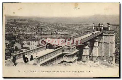 Ansichtskarte AK Marseille Panorama pris de Notre Dame de la Garde