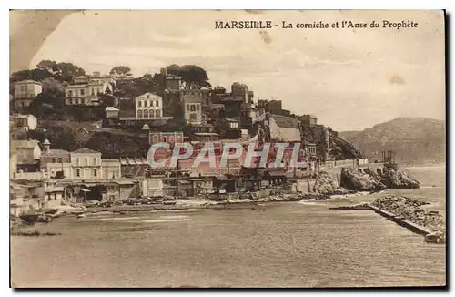 Ansichtskarte AK Marseille la Corniche et l'Anse du Prophete