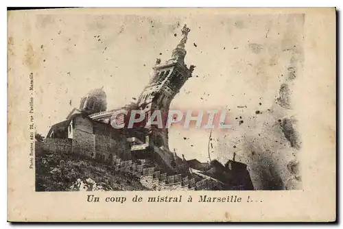 Ansichtskarte AK Un coup de mistral a Marseille