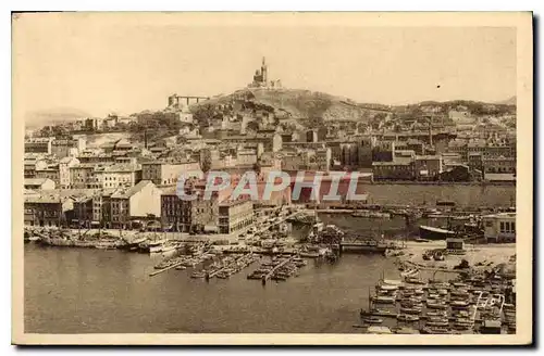 Ansichtskarte AK Marseille Bouches du Rhone Vue sur Notre Dame de la Garde