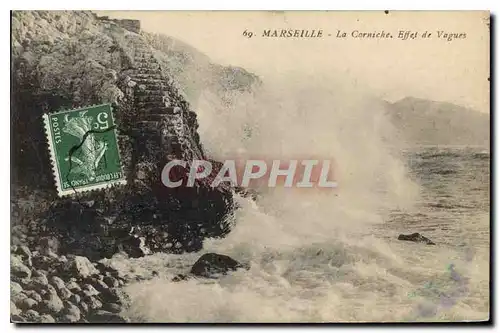 Ansichtskarte AK Marseille la Corniche Effet de Vagues