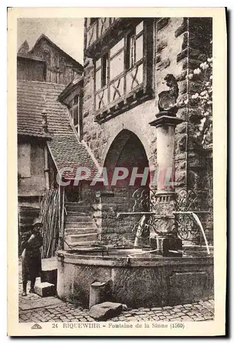 Ansichtskarte AK Riquewihr Fontaine de la Sinne