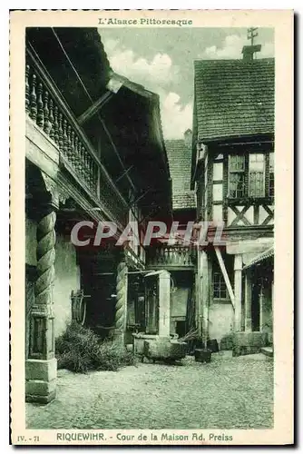 Cartes postales Riquewihr Cour de la Maison Ad Preiss