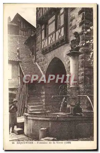 Ansichtskarte AK Riquewihr Fontaine de la Sinne