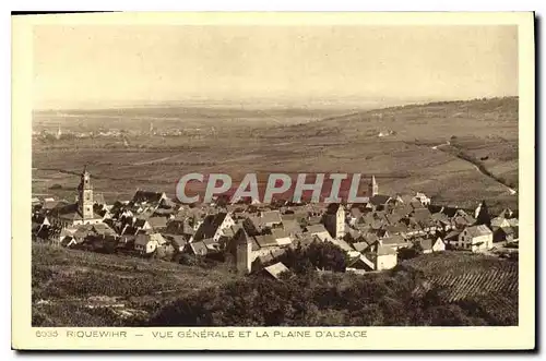 Cartes postales Riquewihr Vue generale et la Plaine D'Alsace