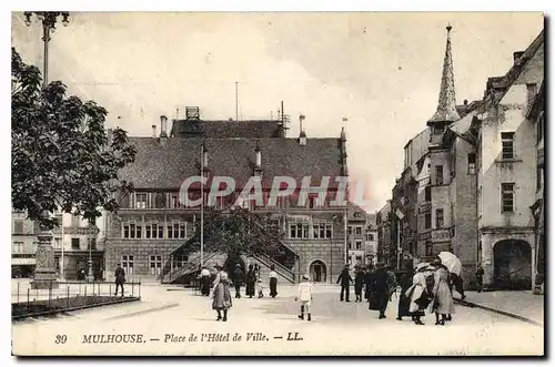 Cartes postales Mulhouse Place de l'Hotel de Ville