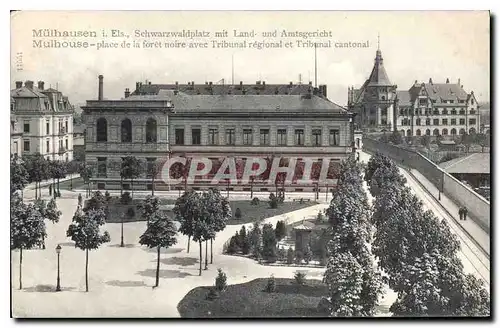 Ansichtskarte AK Mulhouse Place de la Foret noire et Tribunal cantonal