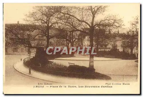 Ansichtskarte AK Macon Place de la barre les Nouveaux Jardins