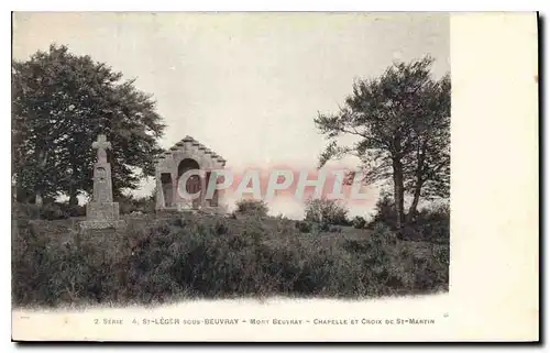 Cartes postales St Leger sous Beuvray Mont Beuvray Chapelle et Croix de St Martin