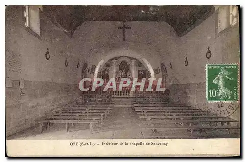 Cartes postales Oye S et L Interieur de la Chapelle de Sancenay