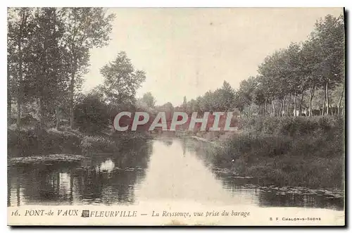 Cartes postales Pont de Vaux Fleurville La Reyssouze vue prise du barage