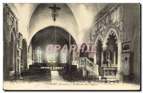 Ansichtskarte AK Cuisery S et L Interieur de l'Eglise