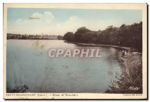 Cartes postales Neuvy Grandchamp S et L Etang de Beauchamp