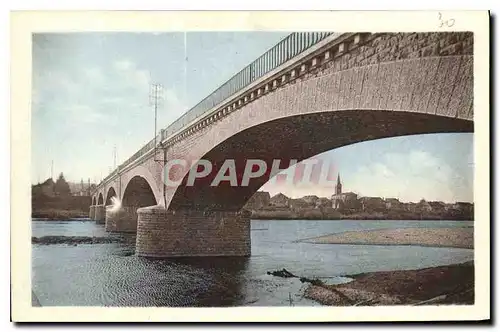 Ansichtskarte AK Marcigny S & L Le Pont sur la Loire et vue sur Chambilly