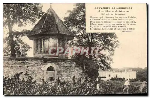 Cartes postales Souvenirs de Lamartine Chateau de Monceau Solitude de Lamartine