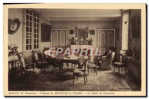 Cartes postales Souvenirs de Lamartine Chateau de Monceau a Prisse Le Salon de Lamartine