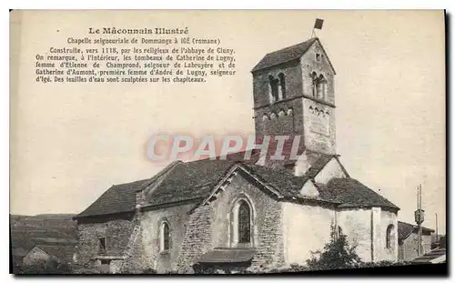 Cartes postales Le Maconnais Illustre Chapelle seigneuriale de Dommange a Ige romane