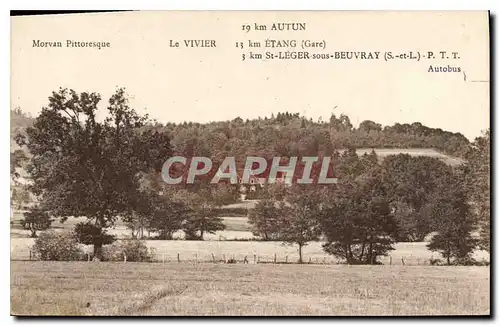 Ansichtskarte AK Morvan Pittoresque Le Vivier Etang St Leger sous Beuvray