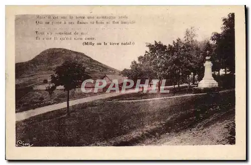 Cartes postales Souvenirs de Lamartine Milly Lamartine Le Monsard et le buste de Lamartine