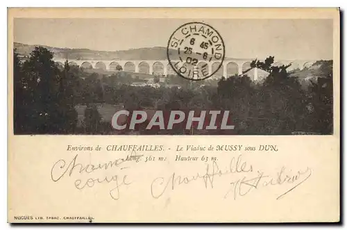 Cartes postales Environs de Chauffailles Le Viaduc de Mussy sous Dun