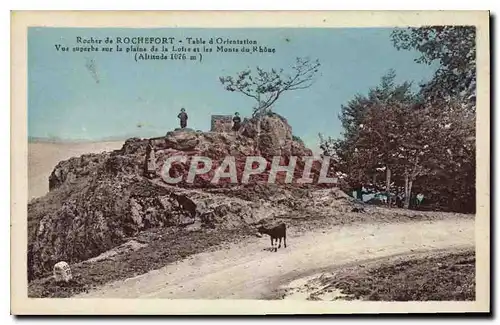 Cartes postales Rocher de Rochefort Rable d Orientation Vue superbs sur la plaine de la Loire et les Monts du Rh