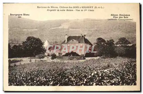 Cartes postales Environs de Macon Chateu des Bois a Sologny S & L