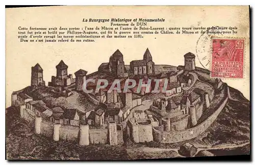 Cartes postales La Bourgogne Historique et Monumentale Forteresse de Dun