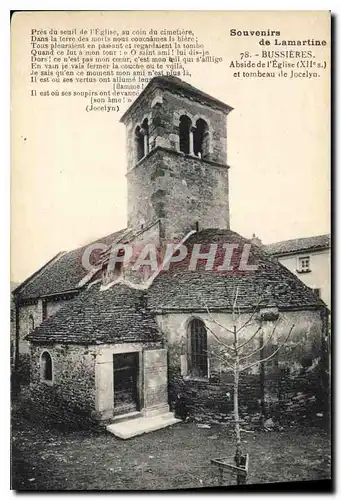 Ansichtskarte AK Souvenirs de Lamartine Bussieres Abside de l'Eglise XII et tombeau de Jocelyn