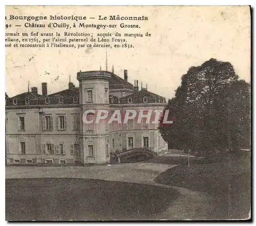 Ansichtskarte AK La Bourgogne historique Le Maconnais Chateau d'Ouilly a Montagny sur Grosne