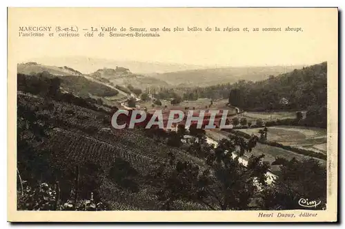 Cartes postales Marcigny S et L La Vallee de Semur une des plus belles de la region et au sommet abrupt