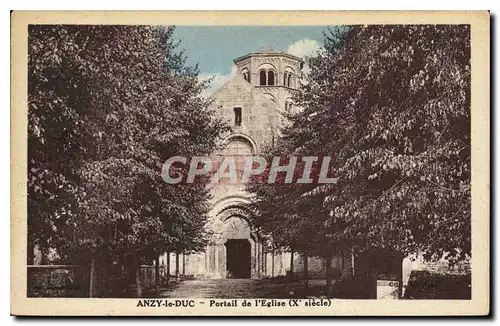 Cartes postales Anzy le Duc Portail de l'Eglise X siecle