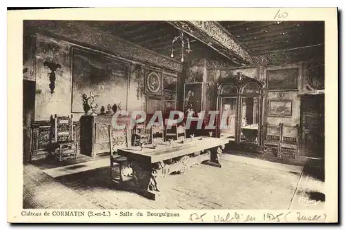 Cartes postales Chateau de Cormatin S et L Salle du Bourguignon