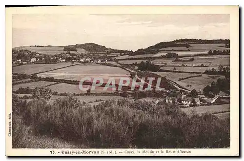 Ansichtskarte AK Cussy en Morvan S et L Cussy le Moulin et la Route d'Autun
