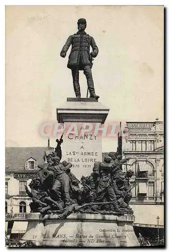 Cartes postales Le Mans Statue du General Chanty