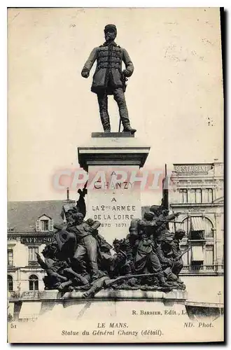 Cartes postales Le Mans Statue du General Chanzy detail